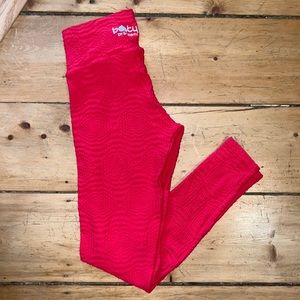 Booty by Brabants - work out pants/leggings - one size - color is magenta/red